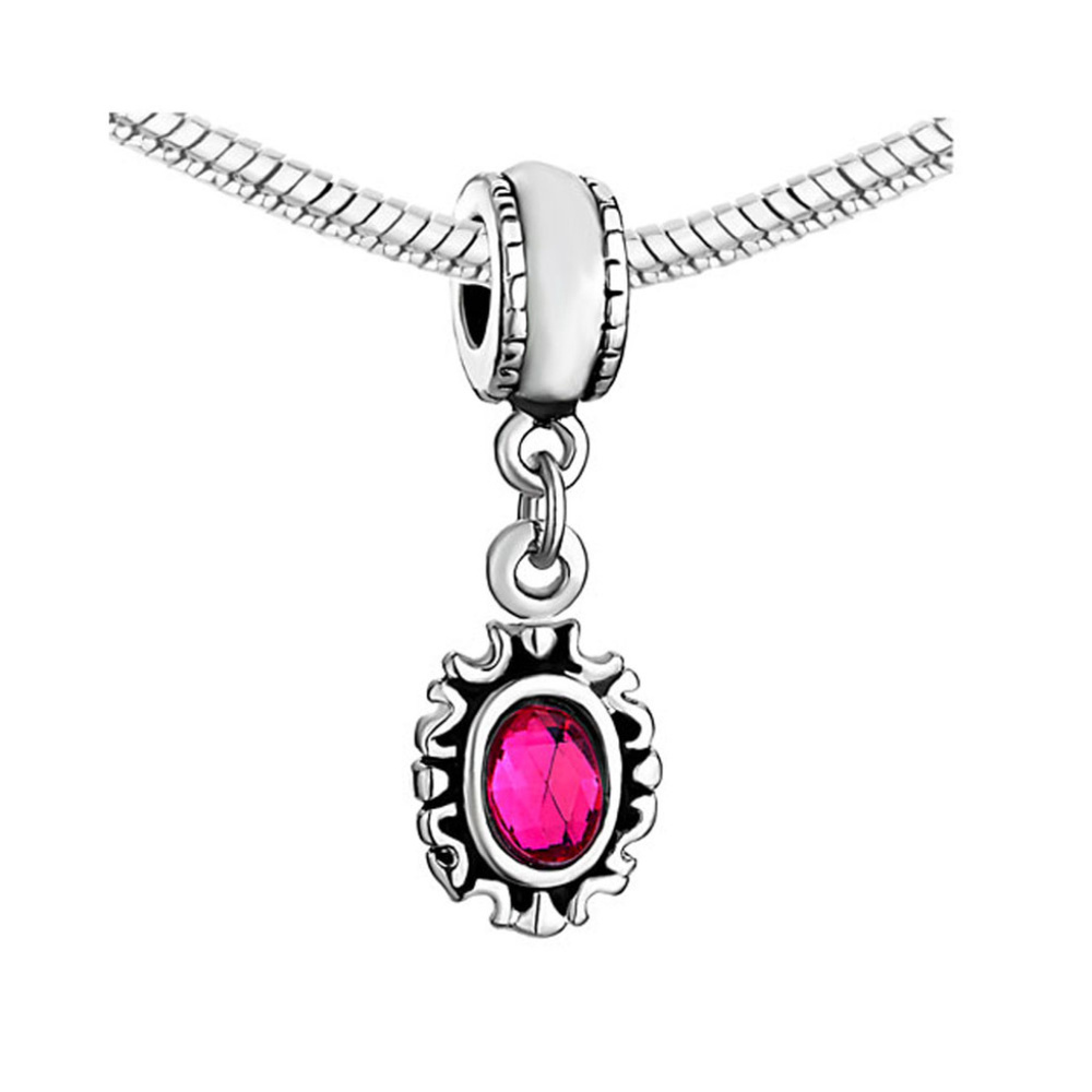 Pugster October Birthstone Dangle Bracelet Charm - Pandora Style